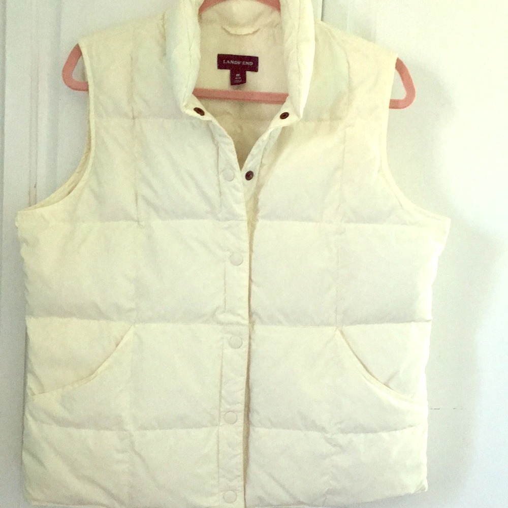 Winter white down vest